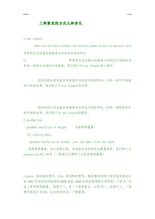 三种剪发的方式九种变化