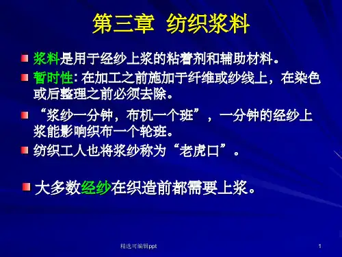第三章  纺织浆料(1)