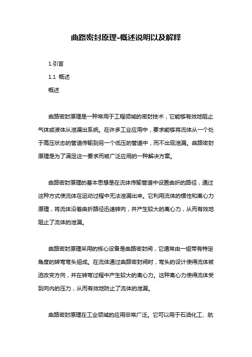 曲路密封原理-概述说明以及解释