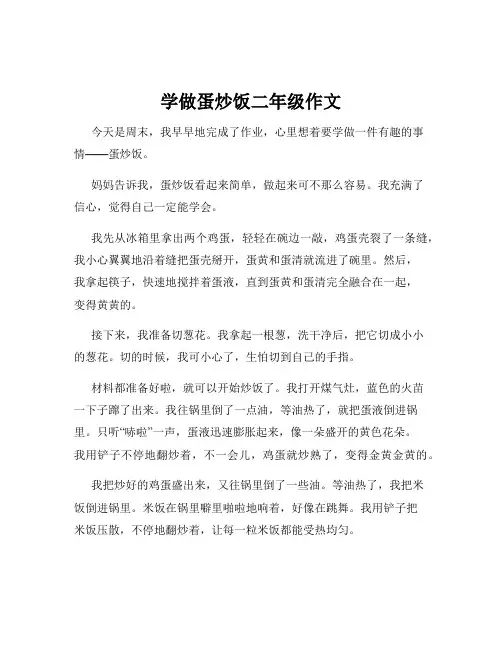 学做蛋炒饭二年级作文