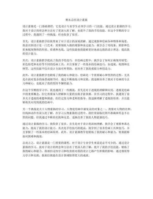 期末总结设计素描