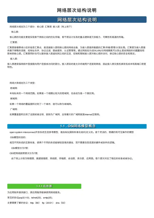 网络层次结构说明