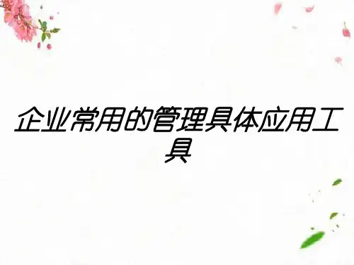企业常用的管理具体应用工具