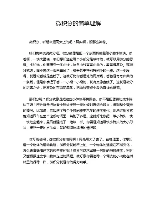 微积分的简单理解