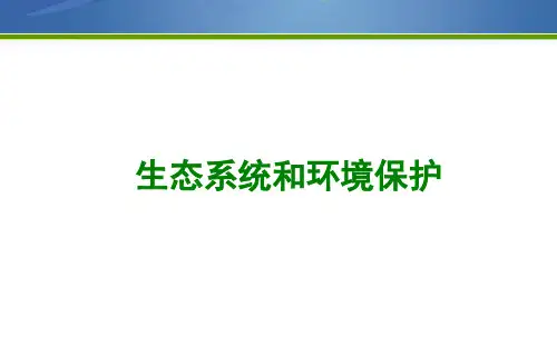 二轮复习--生态系统和环境保护思维导图构建