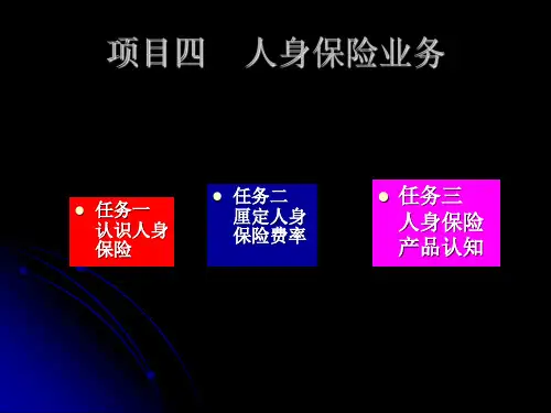 第四章 人身保险业务《保险实务》PPT课件