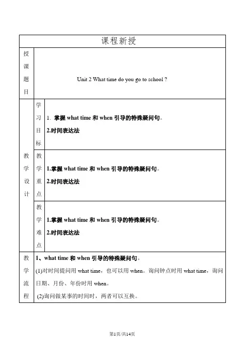 人教版英语七年级下册Unit2讲义+习题
