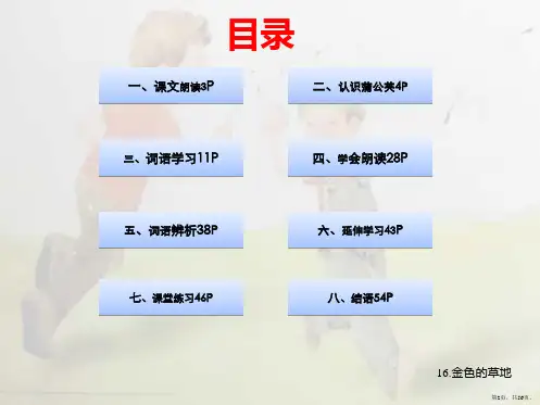 部编版三年级上册语文16.金色的草地PPT56页公开课课件PPT56页.pptx