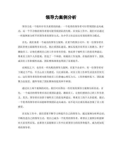 领导力案例分析