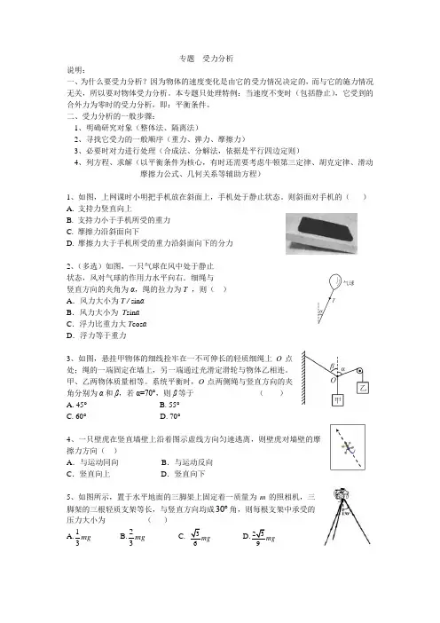 专题受力分析