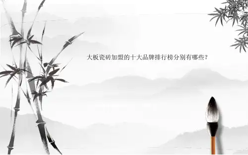 大板瓷砖加盟的十大品牌排行榜分别有哪些？