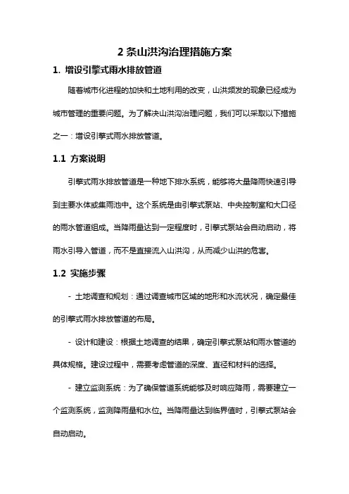 2条山洪沟治理措施方案