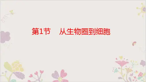 人教版高中生物必修一从生物圈到细胞课件36张