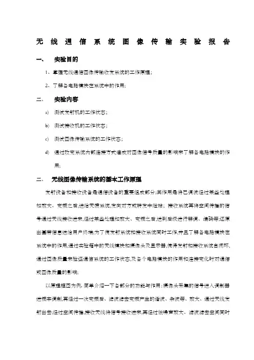 无线通信系统实验实验报告