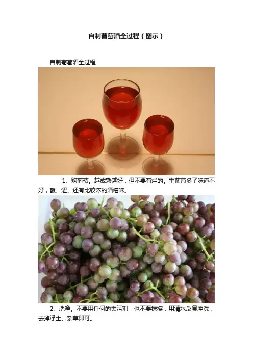 自制葡萄酒全过程（图示）