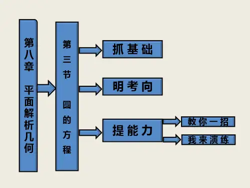 第八章  第三节  圆的方程1