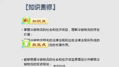 冷链物流效益PPT课件