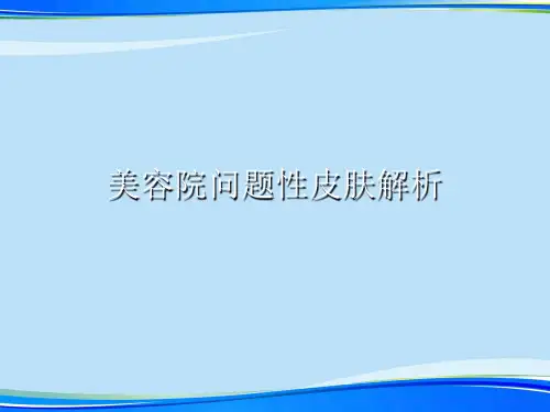 美容院问题性皮肤解析.2021完整版PPT