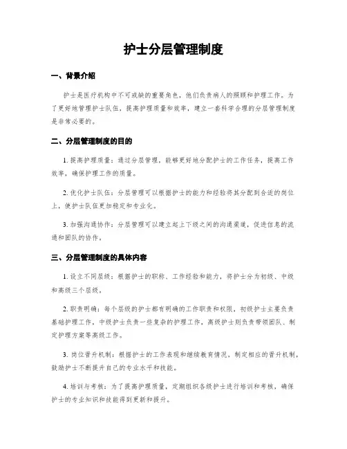护士分层管理制度
