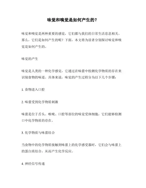 味觉和嗅觉是如何产生的？