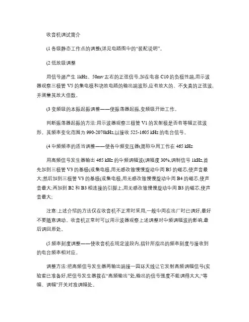 收音机调试简介