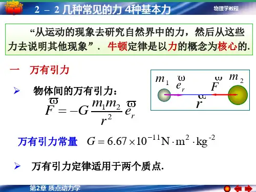 2-2 几种常见的力 四种基本力