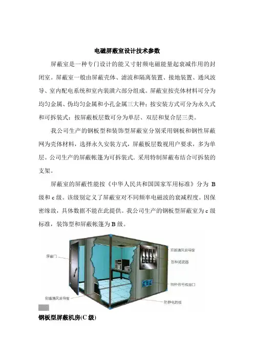 电磁屏蔽室设计技术参数