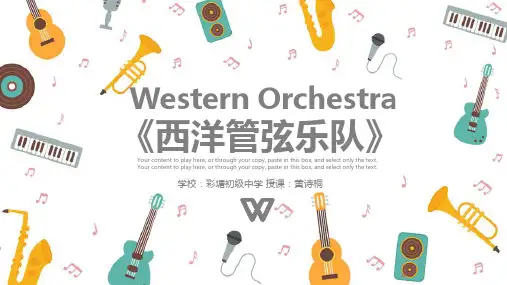 西洋管弦乐队简介弦乐器组木管乐器组铜管乐器组打击乐器组