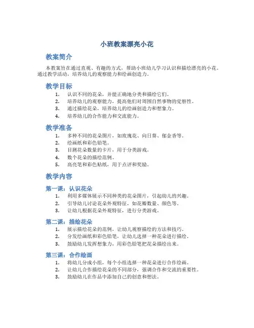 小班教案漂亮小花