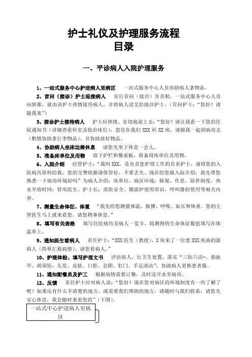 护士礼仪及护理服务流程