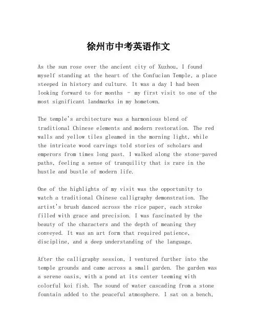 徐州市中考英语作文