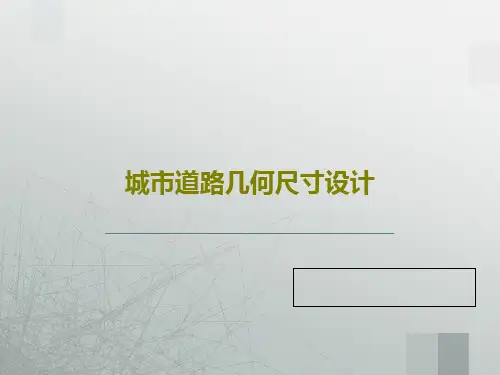 城市道路几何尺寸设计131页PPT