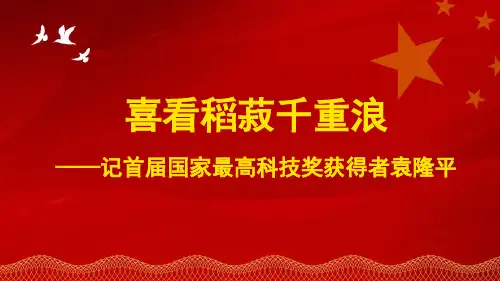 2023-2024学年统编版高中语文必修上册《喜看稻菽千重浪》教学PPT课件