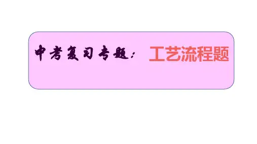 2024年江西省中考化学复习专题：工艺流程题