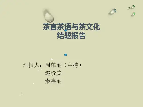 茶言茶语结题报告