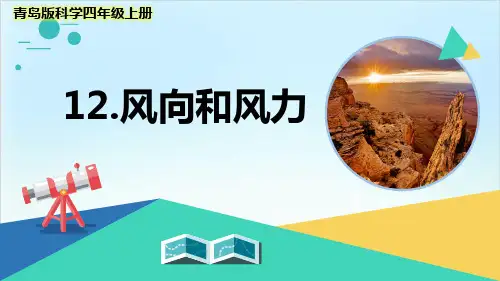 青岛版小学科学四年级上册12风向和风力课件