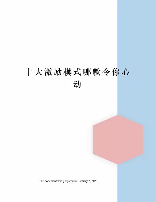 十大激励模式哪款令你心动
