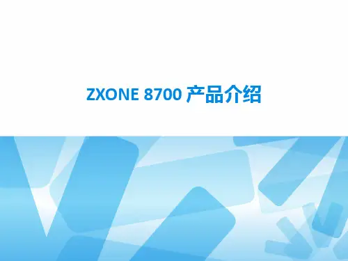 ZXONE 8700 产品介绍