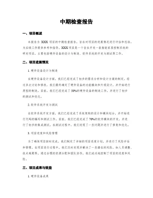 中期检查报告