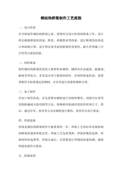 钢结构桥梁制作工艺流程