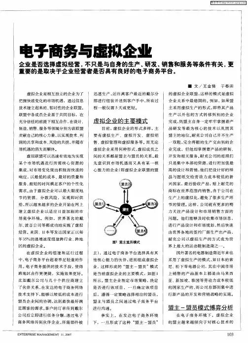 电子商务与虚拟企业