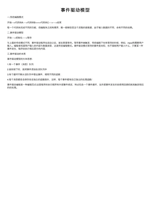 事件驱动模型
