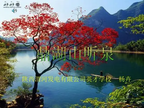 鼎湖山听泉PPT16 苏教版 (共20张PPT)