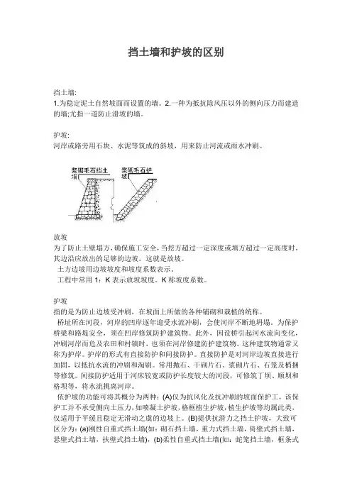 护坡和挡土墙