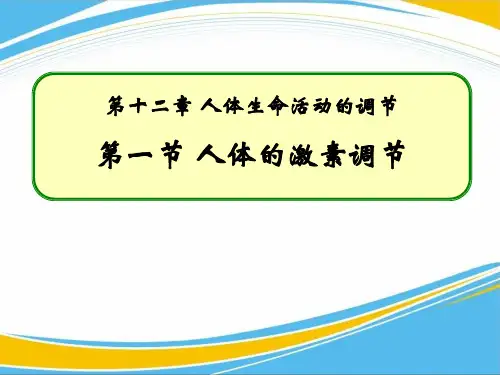 《人体的激素调节》PPT【优秀课件】