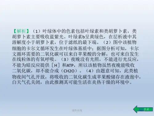 【学习方案】2020高考生物二轮复习第4章细胞代谢课件_2_31-35
