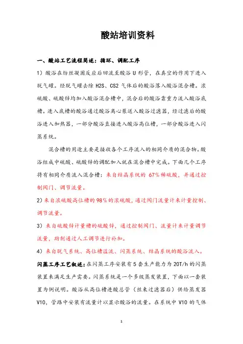 酸站技能培训资料(全)