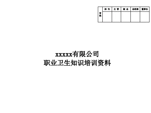 职业卫生培训