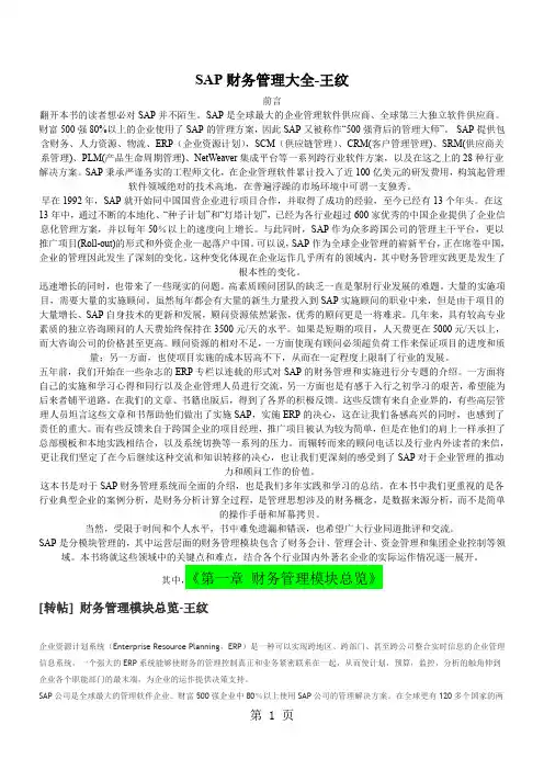 王纹SAP财务管理大全267页