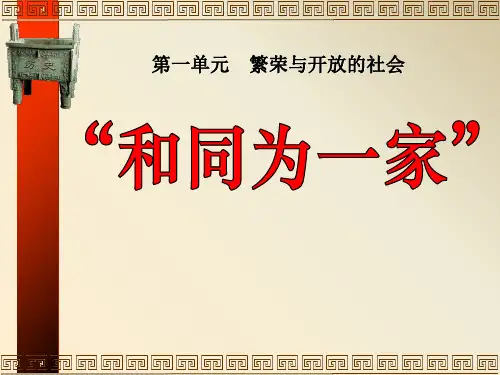 【精品历史课件】5合同为一家课件